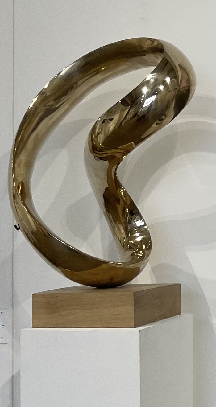 Moebius in Bronze VIII. Polished surface rather than patination. 57 cm high ( not incl base ) x 36 cm x 35 cm.